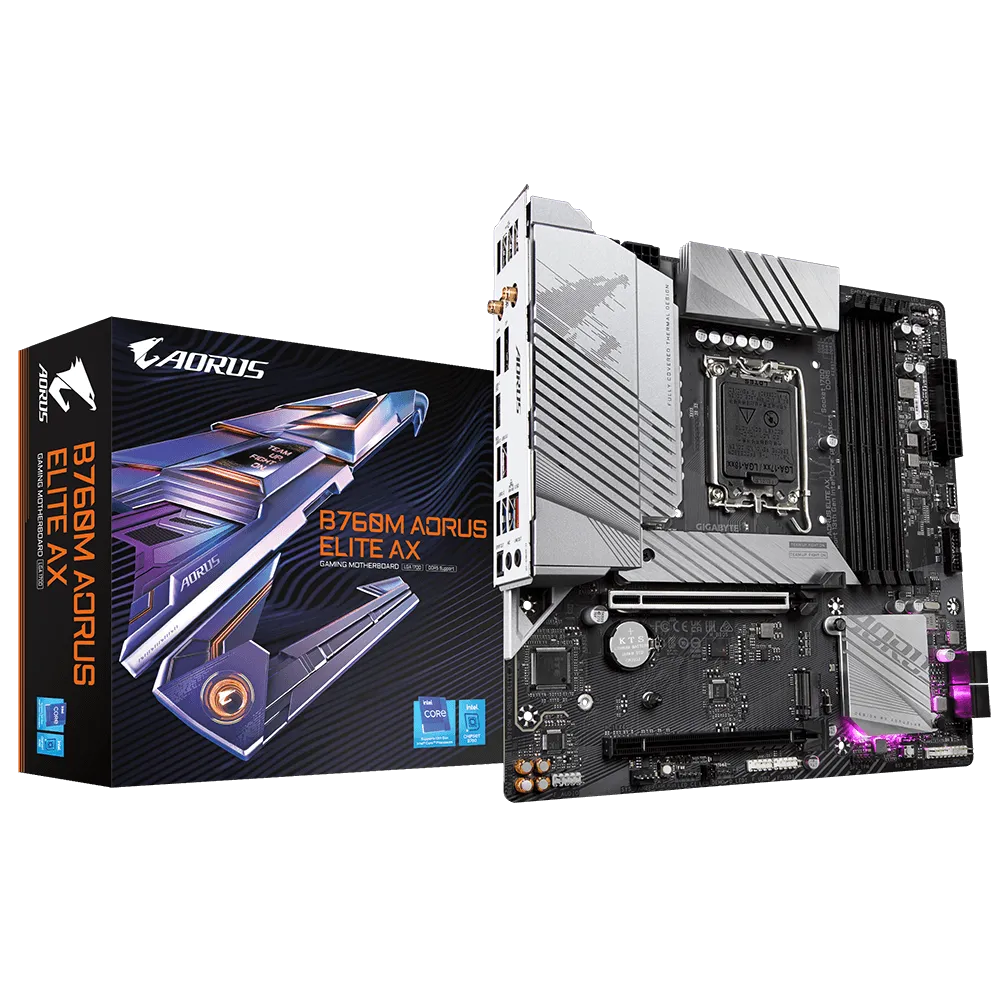GIGABYTE MOTHERBOARD B760M Aorus Elite AX DDR5 GIGABYTE MOTHERBOARD B760M Aorus Elite AX DDR5